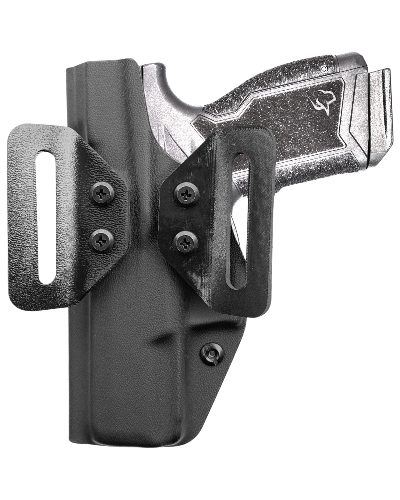 Coldre Kydex Cobra para Taurus GX4 Carry, porte externo (OWB), mao destro, cor preto, traseira.