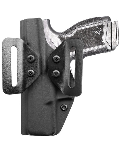 Coldre Kydex Cobra para Taurus GX4 Carry, porte externo (OWB), mao destro, cor preto, traseira.
