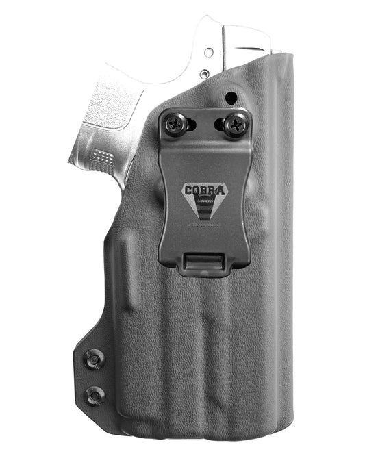 Imagem ilustrativa: coldre velado destro com lanterna em Kydex, frente